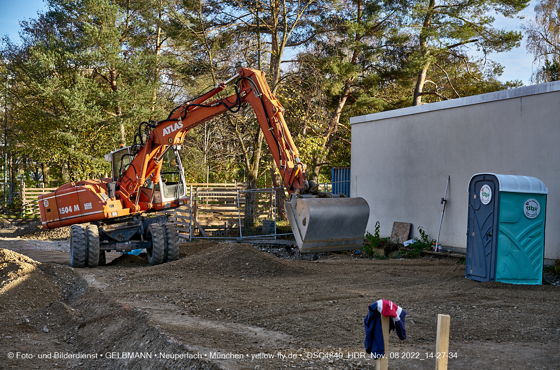 08.11.2022 - Baustelle an der Quiddestraße Haus für Kinder in Neuperlach
